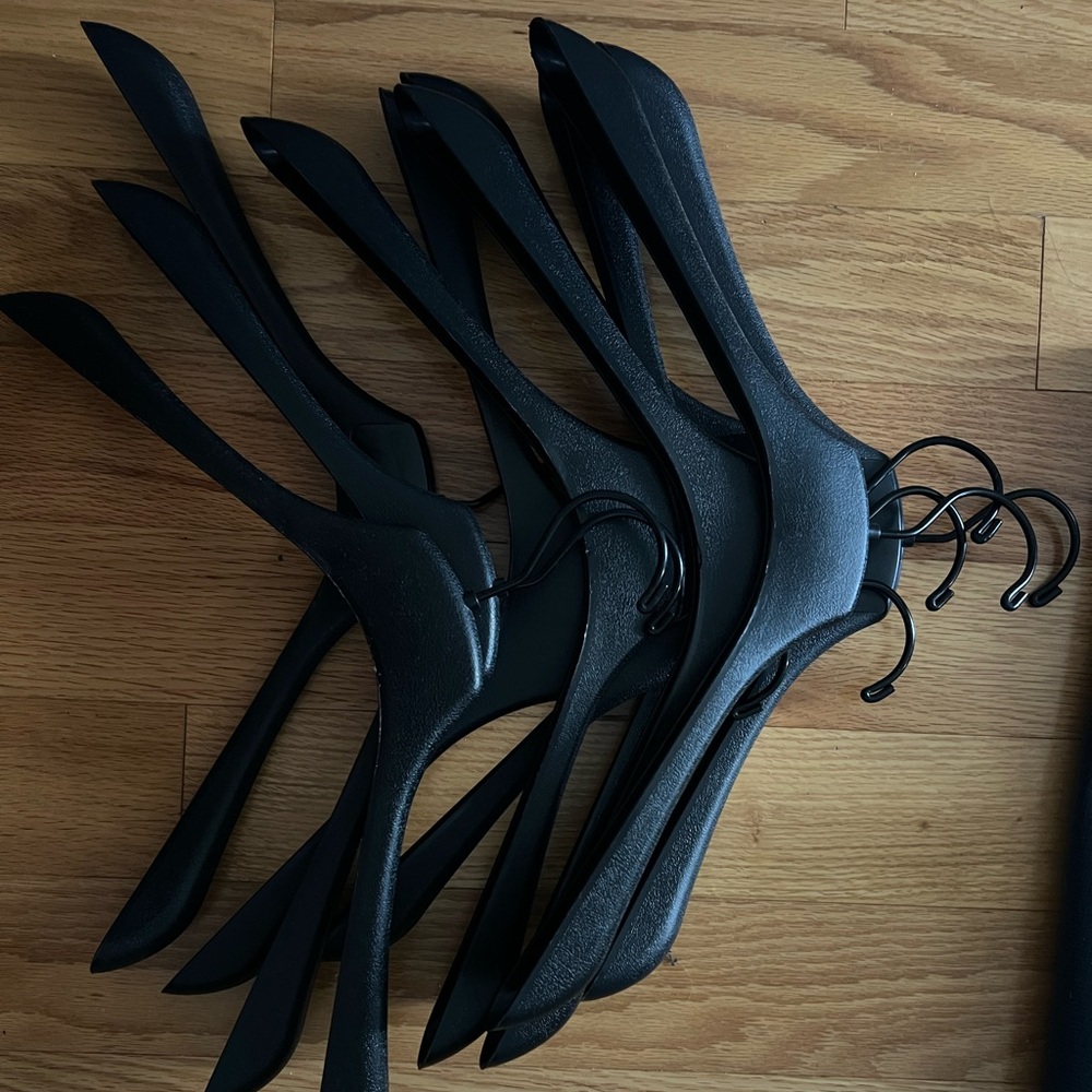 Set of 10 Black Retail type clothes Hangers